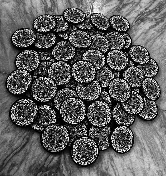 shree yantra button badges